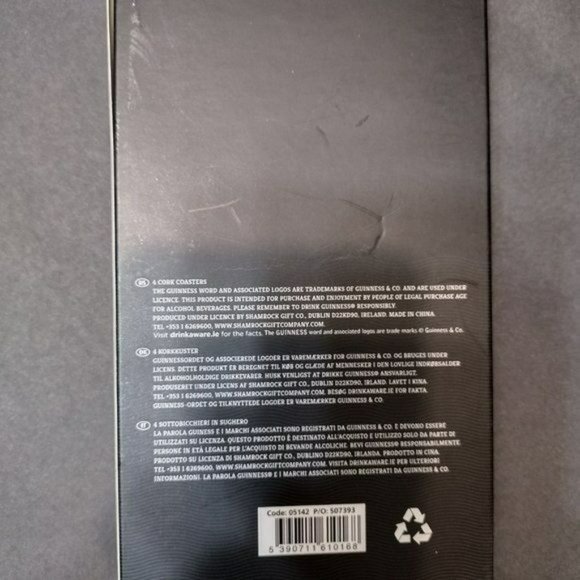 Guinness Cork Coasters (Pack of 4), NEW, Bar Decor, Beer Lover, Man Cave - Picture 4 of 4